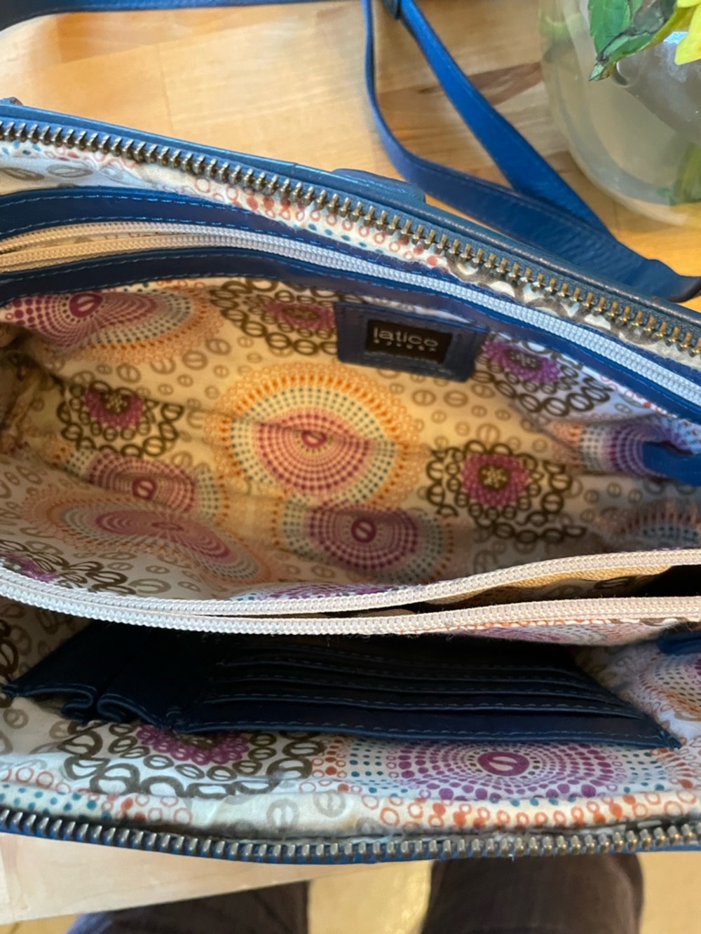 latico Blue Leather Crossbody Bag - Picture 4 of 10